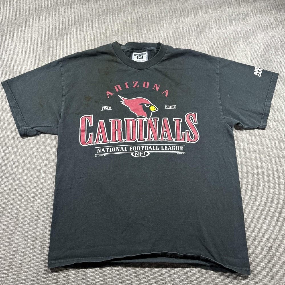 Vintage Arizona Cardinals Shirt Mens Large‎ Black NFL Football Lee 1999 90s